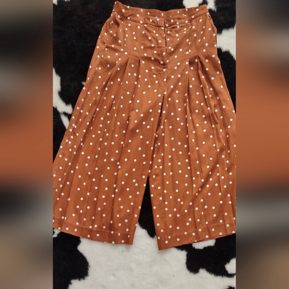 Anthropologie Wide Leg Crop Pants